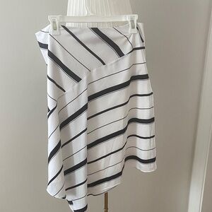 Banana Republic Black & White Asymmetrical Stripe Skirt